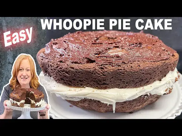 'Video thumbnail for WHOOPIE PIE CAKE, Recipe Made Easy with Boxed Cake Mix'