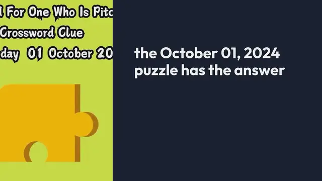 'Video thumbnail for Euros Fly Around For One Who Is Pitcherwitsing! Crossword Clue Puzzle Answer from October 01, 2024'