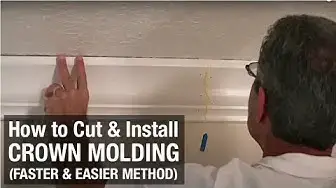 'Video thumbnail for How to Cut & Install Wood Crown Molding FASTER & EASIER'