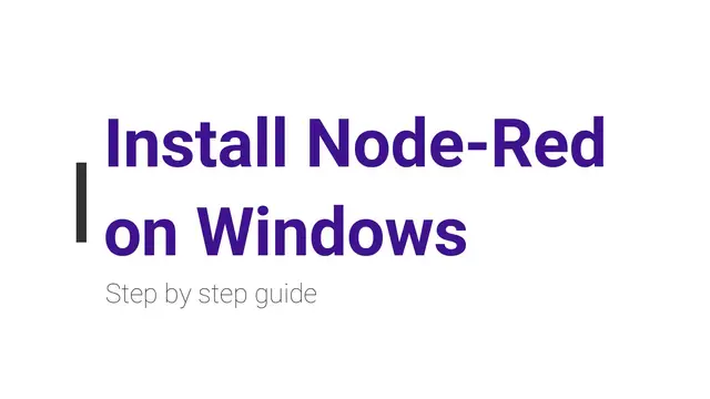 'Video thumbnail for Install Node-Red on Windows'