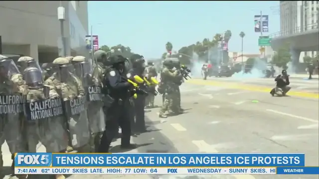 'Video thumbnail for LA protest chaos: Dozens of rioters arrested'
