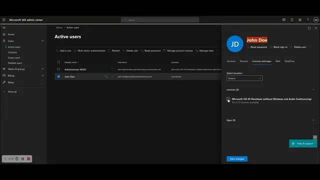 'Video thumbnail for How to assign licenses to Microsoft 365 users in Admin Center'