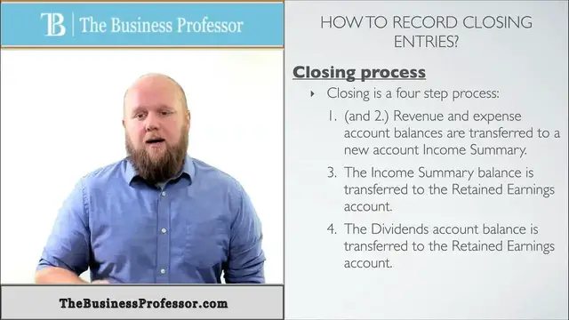 'Video thumbnail for Recording the Closing Process - Financial Accounting'
