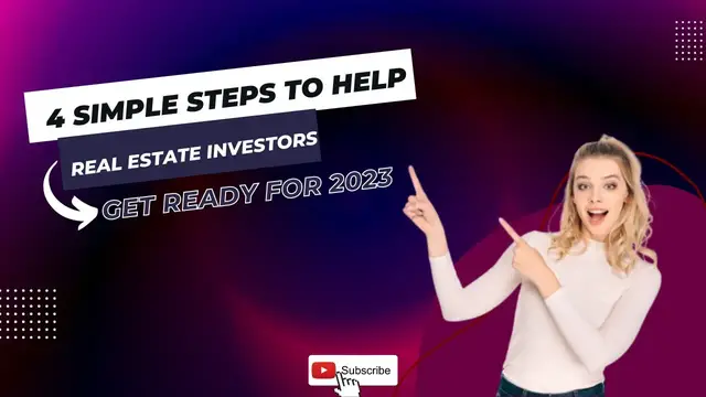 'Video thumbnail for 4 Simple Steps To Help Real Estate Investors Get Ready for 2023 #realestateinvesting'
