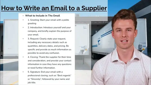 'Video thumbnail for How to Write an Email to A Supplier'