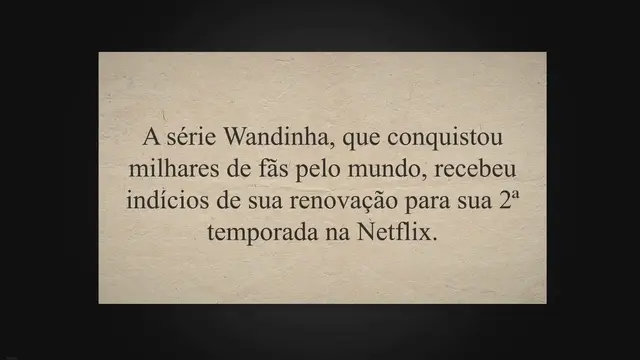 'Video thumbnail for Netflix irá oficializar segunda temporada de Wandinha (Wednesday )?'