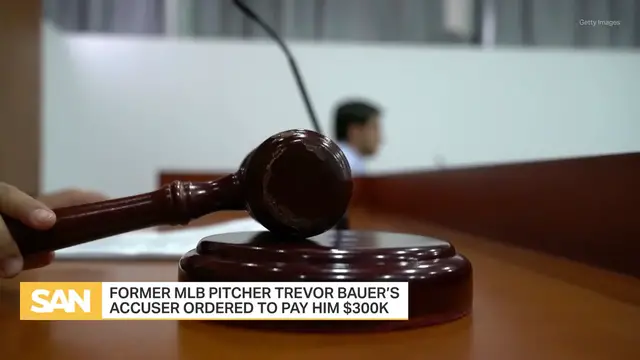 'Video thumbnail for Trevor Bauer's accuser ordered to pay more than $300K for violating settlement'