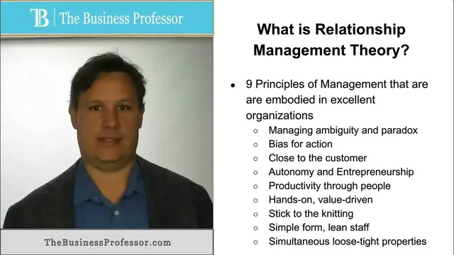 'Video thumbnail for Relationship Management Theory'
