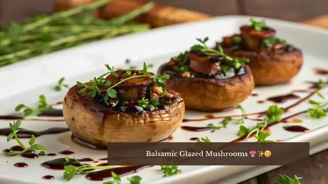 'Video thumbnail for Balsamic Glazed Mushrooms – Rich, Savory & So Easy!'