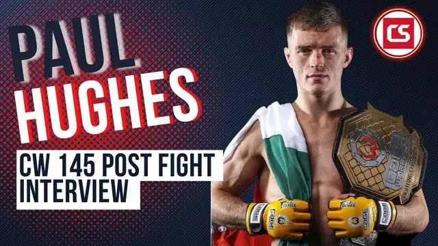 'Video thumbnail for Paul Hughes Cage Warriors 145 Post Fight Interview'