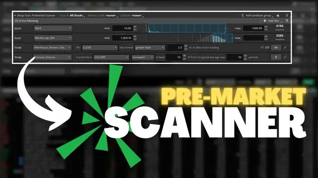 'Video thumbnail for Premarket Movers Scanner for ThinkorSwim'