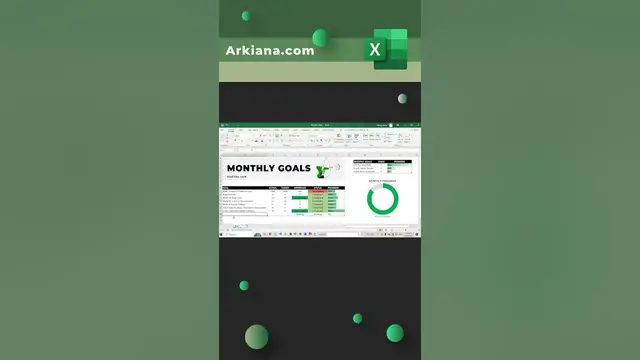 'Video thumbnail for Monthly Goals Tracker Excel'
