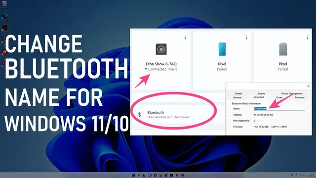 'Video thumbnail for Change Bluetooth Name Of Windows 11 or 10 PC & Rename Bluetooth Devices'