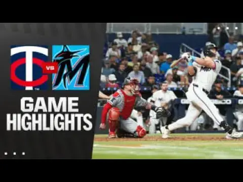 'Video thumbnail for Minnesota Twins at Miami Marlins Full-Game Highlights! | 07/01/2025'