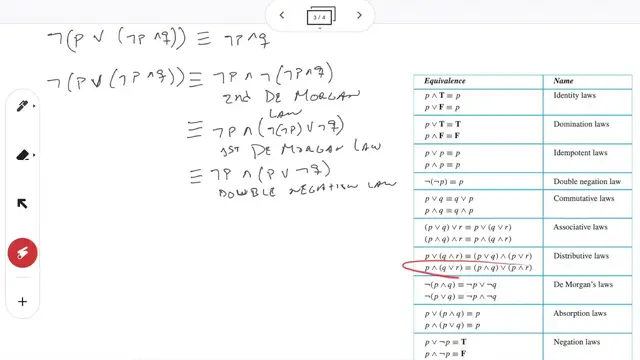 'Video thumbnail for Propositional equivalences'