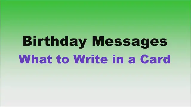 'Video thumbnail for Birthday Messages and Wishes: What to Write in a Card'