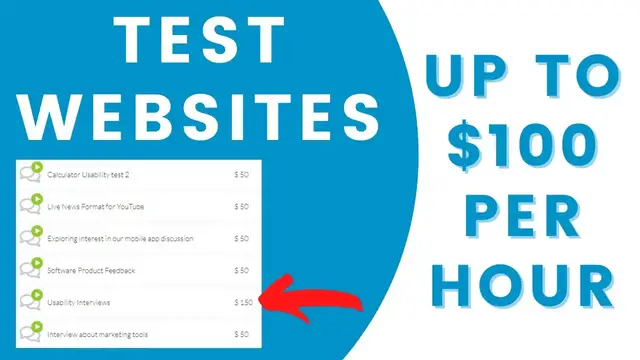 'Video thumbnail for $100 an Hour Testing Websites (5 Websites to Get Paid to Test Websites & Apps)'