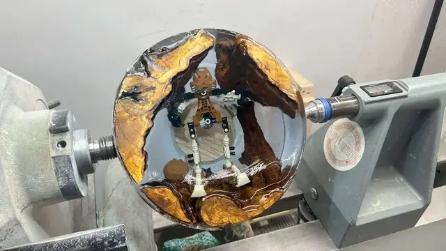 'Video thumbnail for Woodturning - Lego Ornamental Piece'
