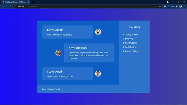 'Video thumbnail for How To Make A ChatBox UI Design Using HTML And CSS _ Chat App Design Using HTML & CSS'
