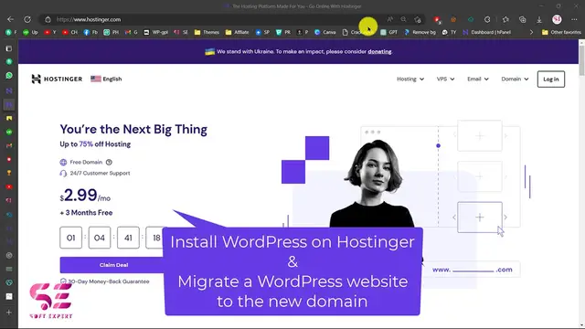'Video thumbnail for Migrate WordPress Website with Hostinger for FREE'