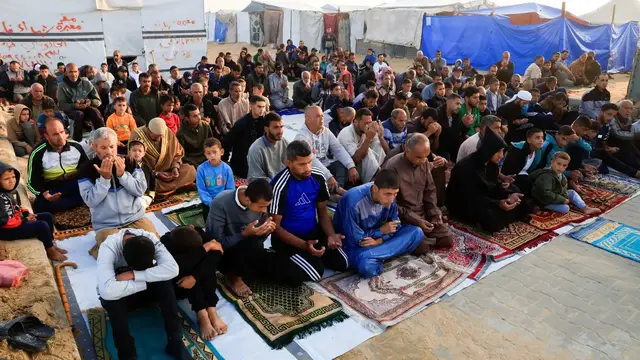 'Video thumbnail for Eid prayers in the rubble: People in Gaza stripped of joy due to war and hunger'