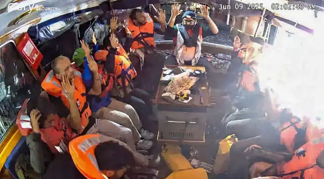 'Video thumbnail for Israeli military intercepts Gaza-bound aid ship, Madleen, activists face deportation'