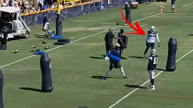 'Video thumbnail for law nation sports: cowboys robert quinn & charles haley at training camp: defensive & individual drills'