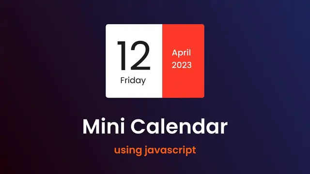 'Video thumbnail for How To Create Mini Calendar Using HTML CSS and JavaScript'