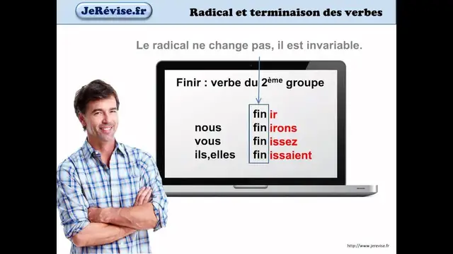 'Video thumbnail for Le radical et la terminaison d'un verbe : français - Je Révise'