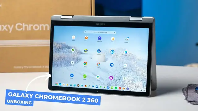 'Video thumbnail for Samsung Galaxy Chromebook 2 360 Unboxing & Impressions'
