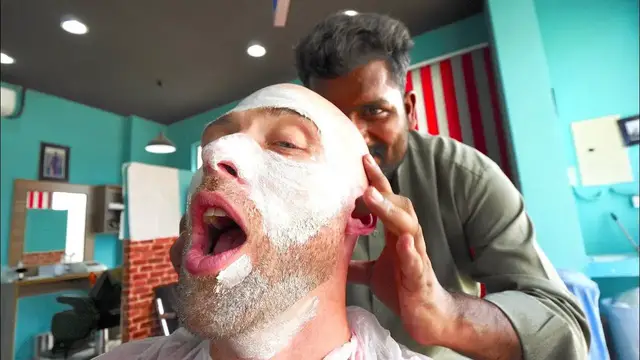 'Video thumbnail for The ULTIMATE PAKISTANI HAIRCUT in OMAN - Full Shave, Waxing & Massage in Muscat, Oman!!'