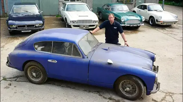 'Video thumbnail for Rare 1955 Aston Martin Found In Storage After 50 Years'
