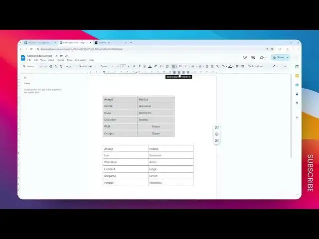 'Video thumbnail for How to Center a Table in Google Docs'