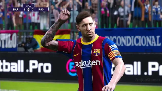 'Video thumbnail for FC Barcelona vs Paris Saint-Germain F.C. | PES2021 | Gameplay | 1080p 60FPS'