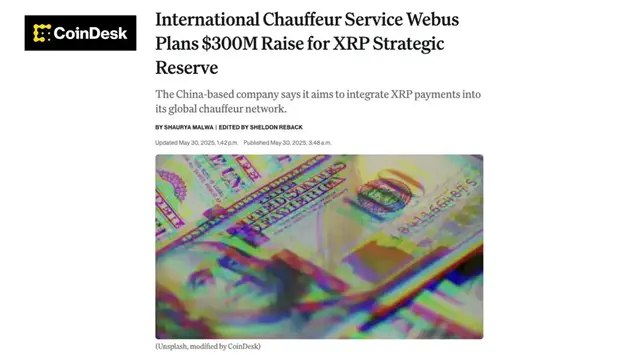 'Video thumbnail for Chinese Firm Files With SEC for $300M XRP Strategic Reserve'