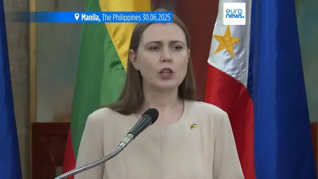 'Video thumbnail for Lithuania and the Philippines sign security pact to counter 'authoritarian axis' of China and Russia'