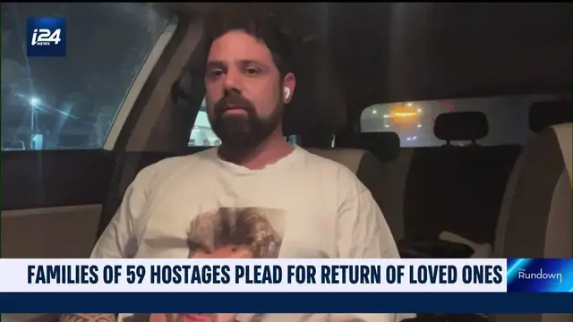 'Video thumbnail for Brother of hostage sees sibling for 1st time in Hamas video'
