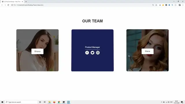 'Video thumbnail for How To Make 3D Flip Effect In HTML and CSS _ Create Flip Card In HTML CSS Step by Step'