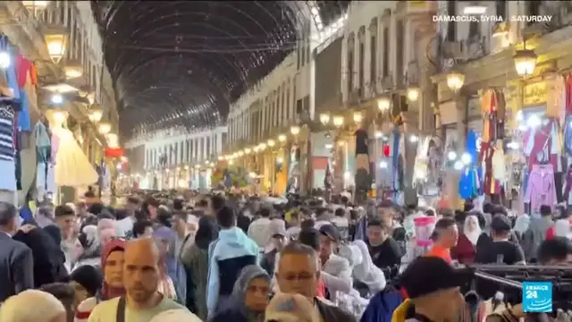 'Video thumbnail for Syria's first Eid al-Fitr holiday since the collapse of the Assad regime'