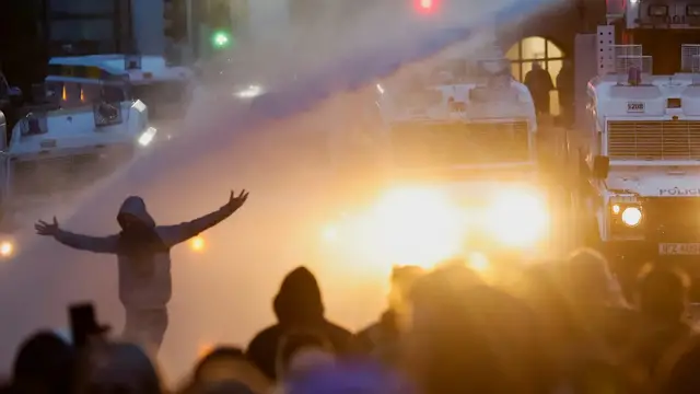 'Video thumbnail for N Ireland hit by third night of ‘racist’ violence, main flashpoint calmer'