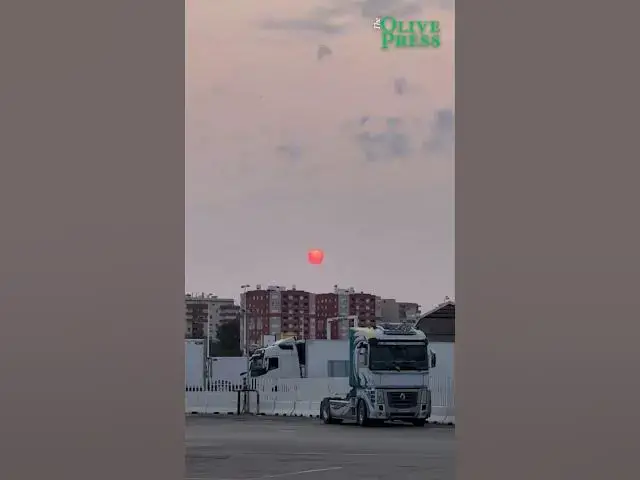 'Video thumbnail for Striking red sunset hits Andalucia'