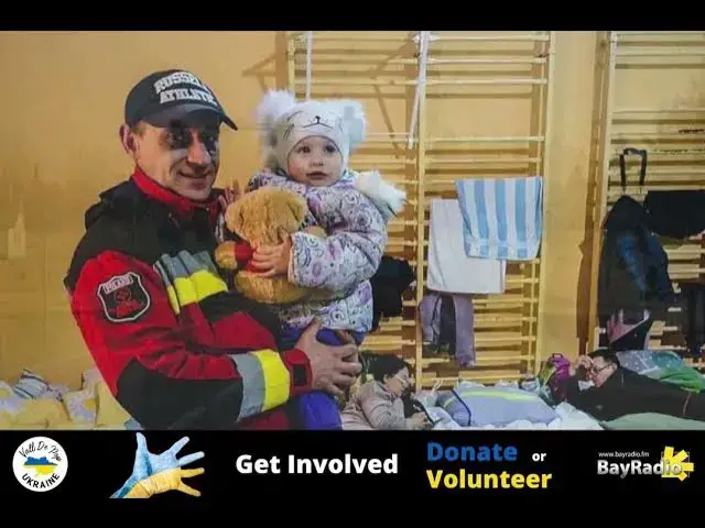 'Video thumbnail for BayRadio at the Border | Kal Sutherland reports from a centre for Ukranian refugees in Poland.'