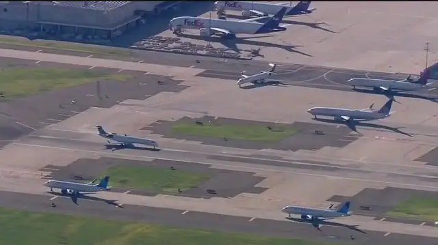 'Video thumbnail for FAA temporarily reducing flights at Newark airport'