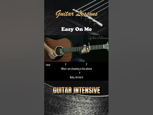 'Video thumbnail for Easy On Me - Adele | EASY Guitar Tutorial with Chords / Lyrics'