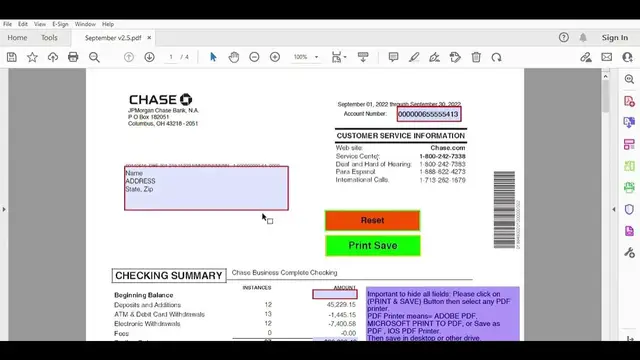 'Video thumbnail for Chase Bank Statement Template 2022'