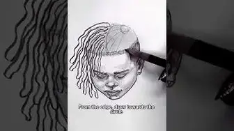 'Video thumbnail for How to Draw Dreadlocks like Polo G #dreadlocks  #drawing #art #tutorial  #howtodrawhair'