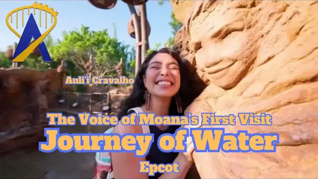 'Video thumbnail for The Voice of Moana, Auli'i Cravalho, Visits The Journey of Water at Epcot'