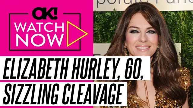 'Video thumbnail for Elizabeth Hurley, 60, Shows Off Her Cleavage in Plunging Patterned Bathing Suit: Hot Photos'