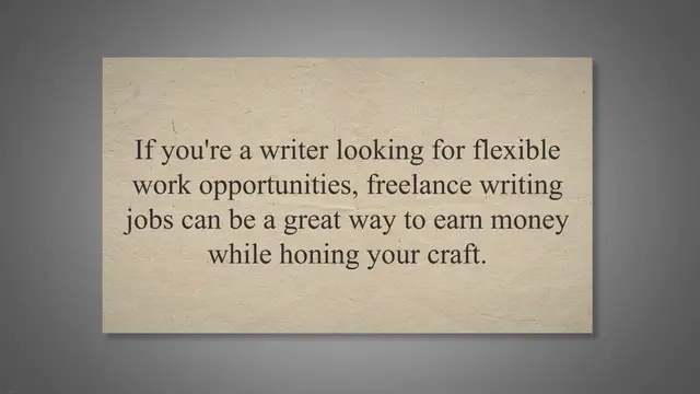 'Video thumbnail for Freelance Writing Jobs'