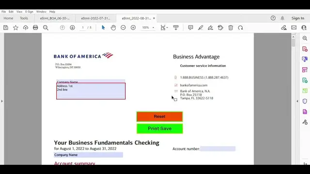 'Video thumbnail for Bank of America Bank Statement Template'